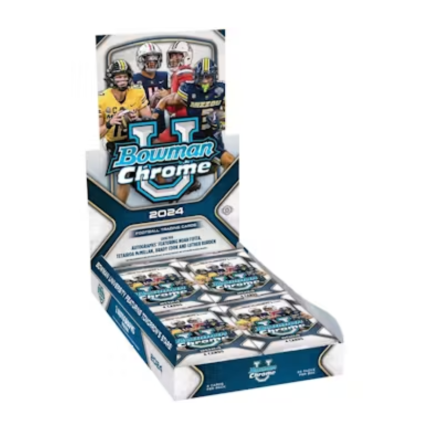 2024 Bowman University Chrome Football Hobby 12 Box Case